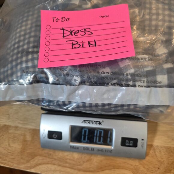 Stylish Blue Gingham Midi Dress - Picture 15 of 15